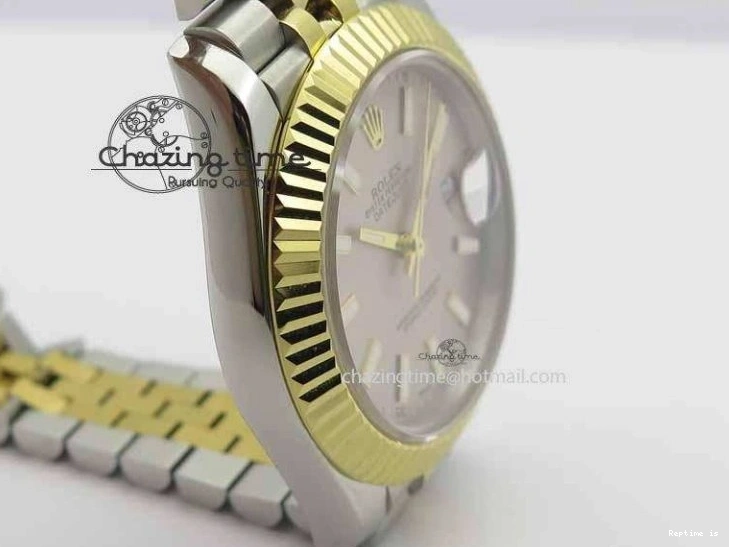 1222 Sleek DateJust II 41mm SS YG BP Maker Best Edition Silver Dial On Jubilee Bracelet A 3675